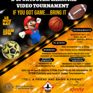 E-Sports STEM Carnival Flyer for Nov 15th, 2025