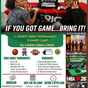 Patriots E-Sports Summer Camp 2026 Flyer