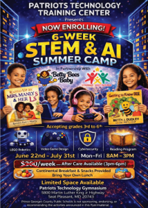 Patriots Summer Camp 2026 Flyer