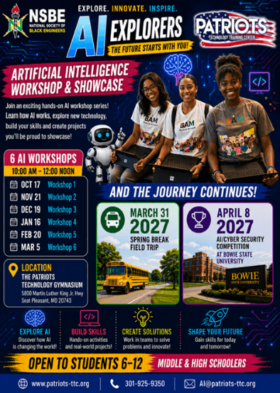 AI Workshop and Showcase flyer. Sept 19th, 2026